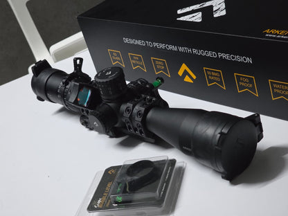 Arken Optics EPL4 4-16x44 FFP MIL VHR, with extras